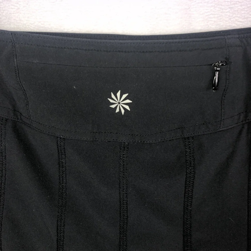 Athleta Skort Women's Sz 0 Black Wear About‎ Pleated Skort Hiking Gym Yoga Skirt